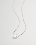 10K Stacked Baguette Diamond Necklace