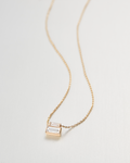 10K Stacked Baguette Diamond Necklace